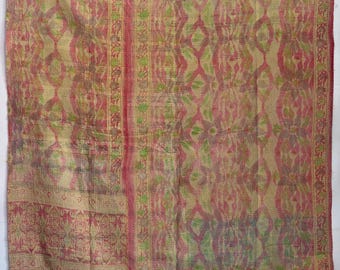 vintage cotton kantha gudari handmade throw reversible throw