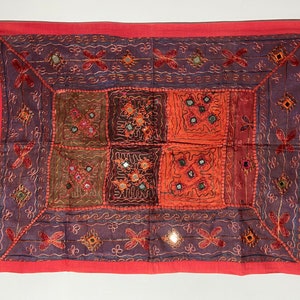 Vintage bohemian wall tapestry art curtains wall decor backdrop art mirror work