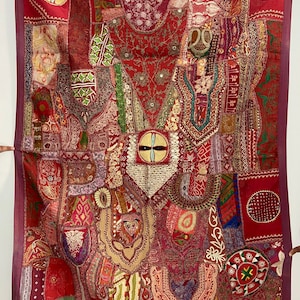 Vintage kambadhiya wall tapestry art curtains wall decor backdrop art
