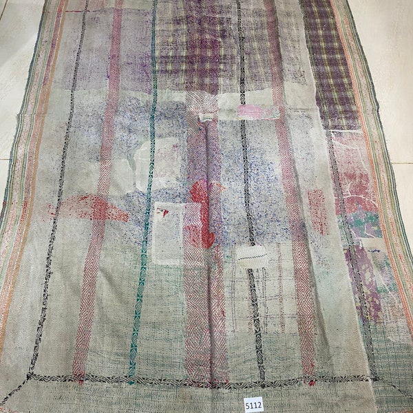 Nakshi cotton vintage kantha quilt,decorative throw,indian handmade rug