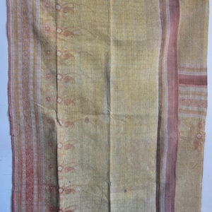 Vintage kantha quilt handmade gudari indian bedcover kantha throw