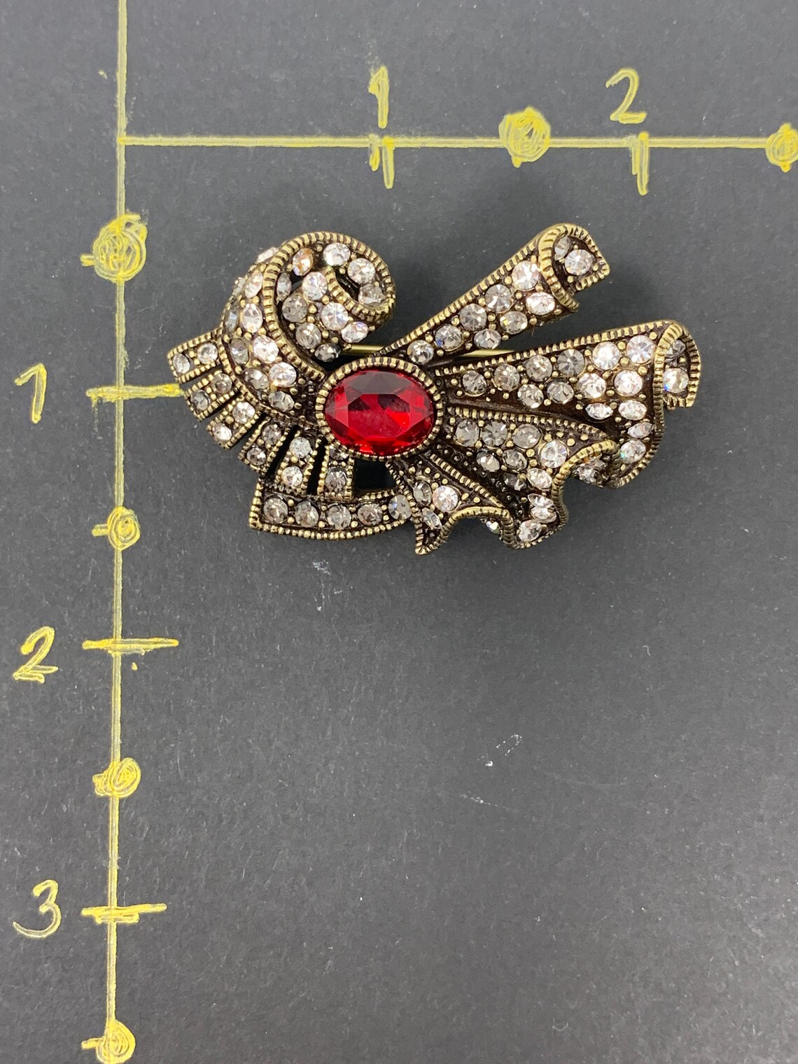Art Deco Heidi Daus Jewelry Chic brooch Marcasite | Etsy