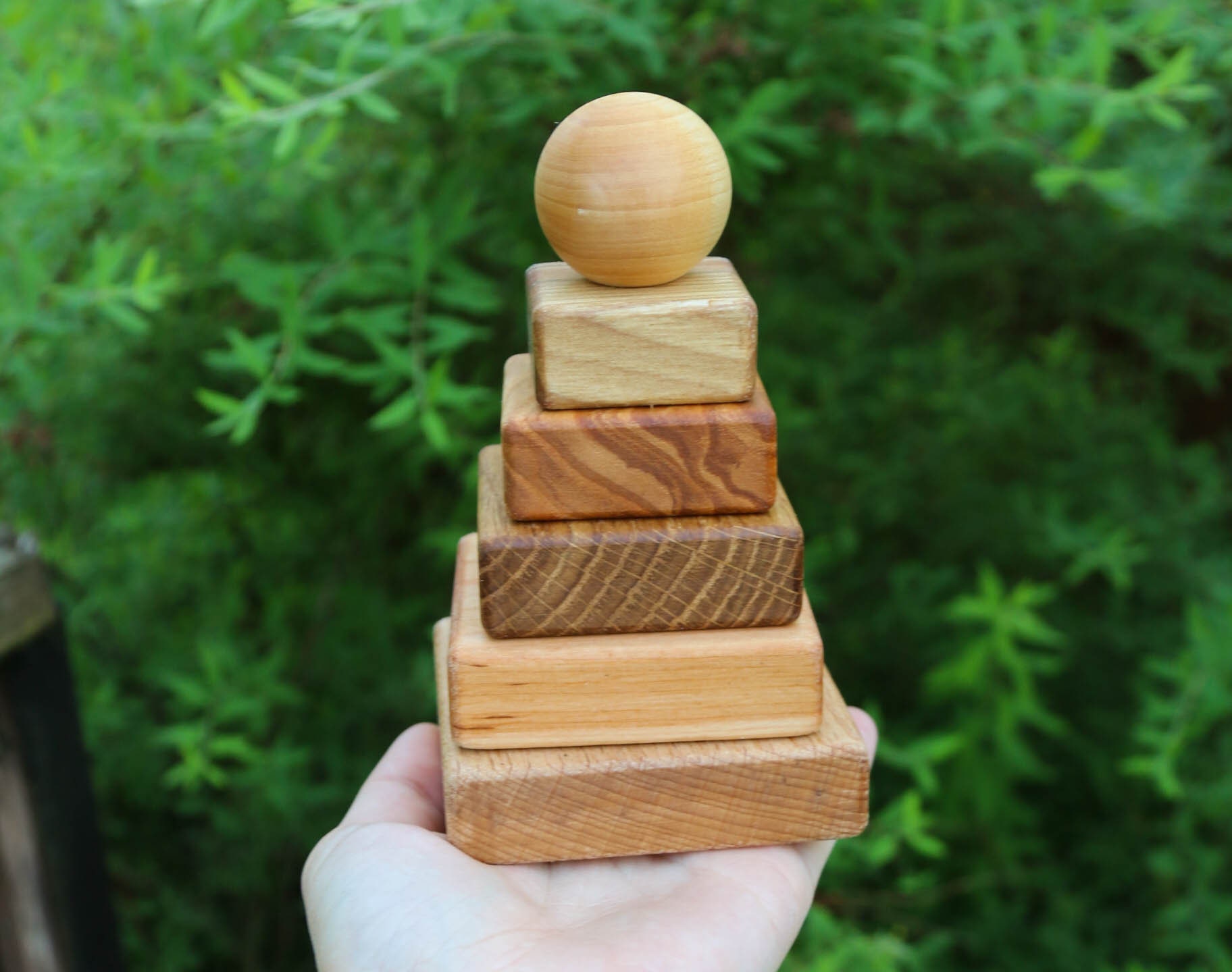 Wooden stacking toy / Waldorf toys for baby / Montessori Etsy