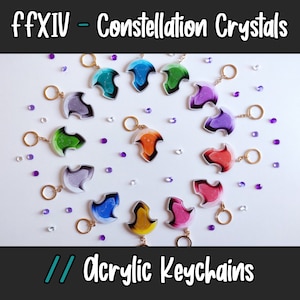 FFXIV Constellation Crystals Acrylic Keychain