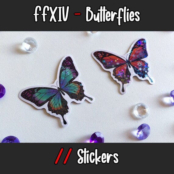 FFXIV Feo Ul and Titania Butterflies Vinyl Holographic Etsy