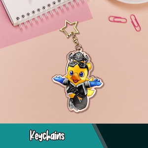 FFXIV Alpha and Omega Acrylic Keychain