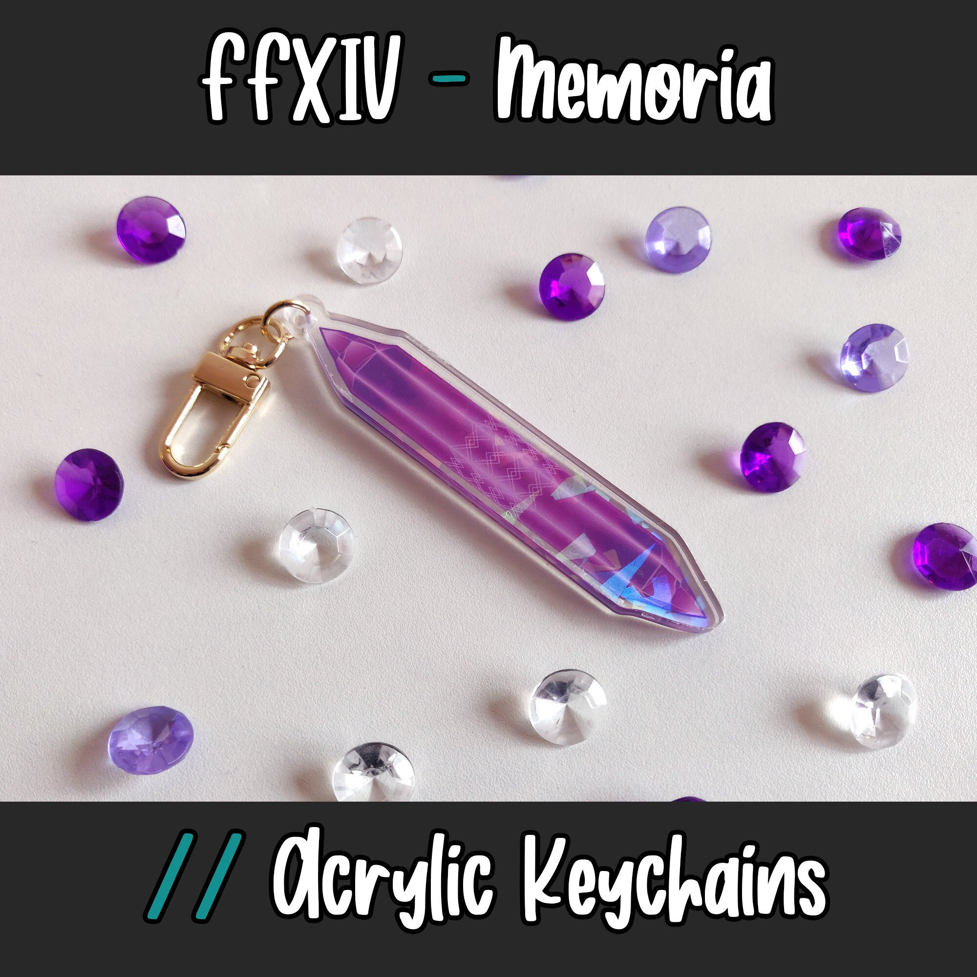 FFXIV Memoria Acrylic Holographic Keychain - Etsy