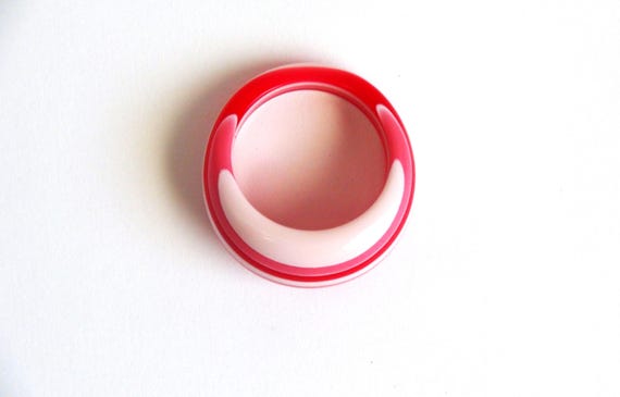 Vintage Candy Cane Statement Ring - image 3