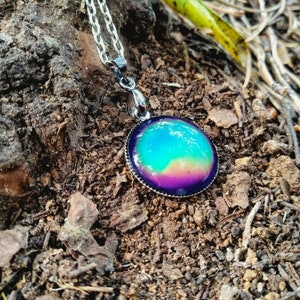 mood choker necklace, Color Changing necklace, Colour Change Rainbow jewelry, Crown Setting Mood, Bohemian Jewelry, Boho Ring Spirit Bazaar