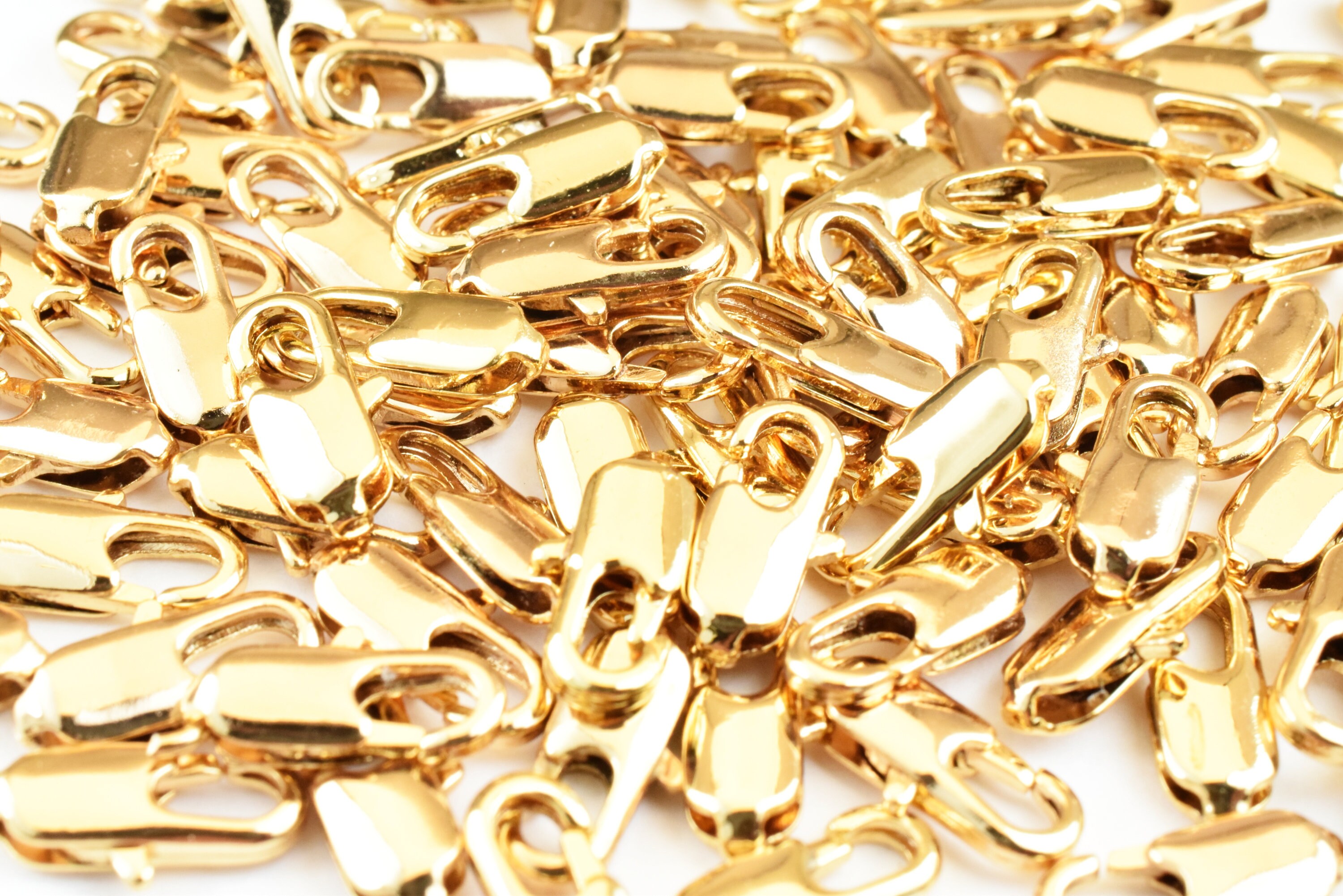 5 Pcs 18K Gold Filled Lobster Claw Clasp Various Sizes Etsy