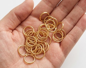 14K Gold Filled Alternative Jump Rings – Open & Closed, Spacer Findings for Jewelry, Sizes 3mm to 12mm, Bulk USA Supply