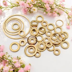 Gold filled alternative Findings, Closed Jump Rings - Square Wire, Assorted Sizes for Jewelry Making sold 12 PCs/PK