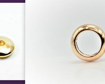 18K Gold gefüllte Rondell Spacer Perlen, Plain Perlen, Nahtlose Rondell, verschiedene Größen 6mm, 8mm, 9mm Spacer Zubehör Perlen Schmuck USA Verkäufer