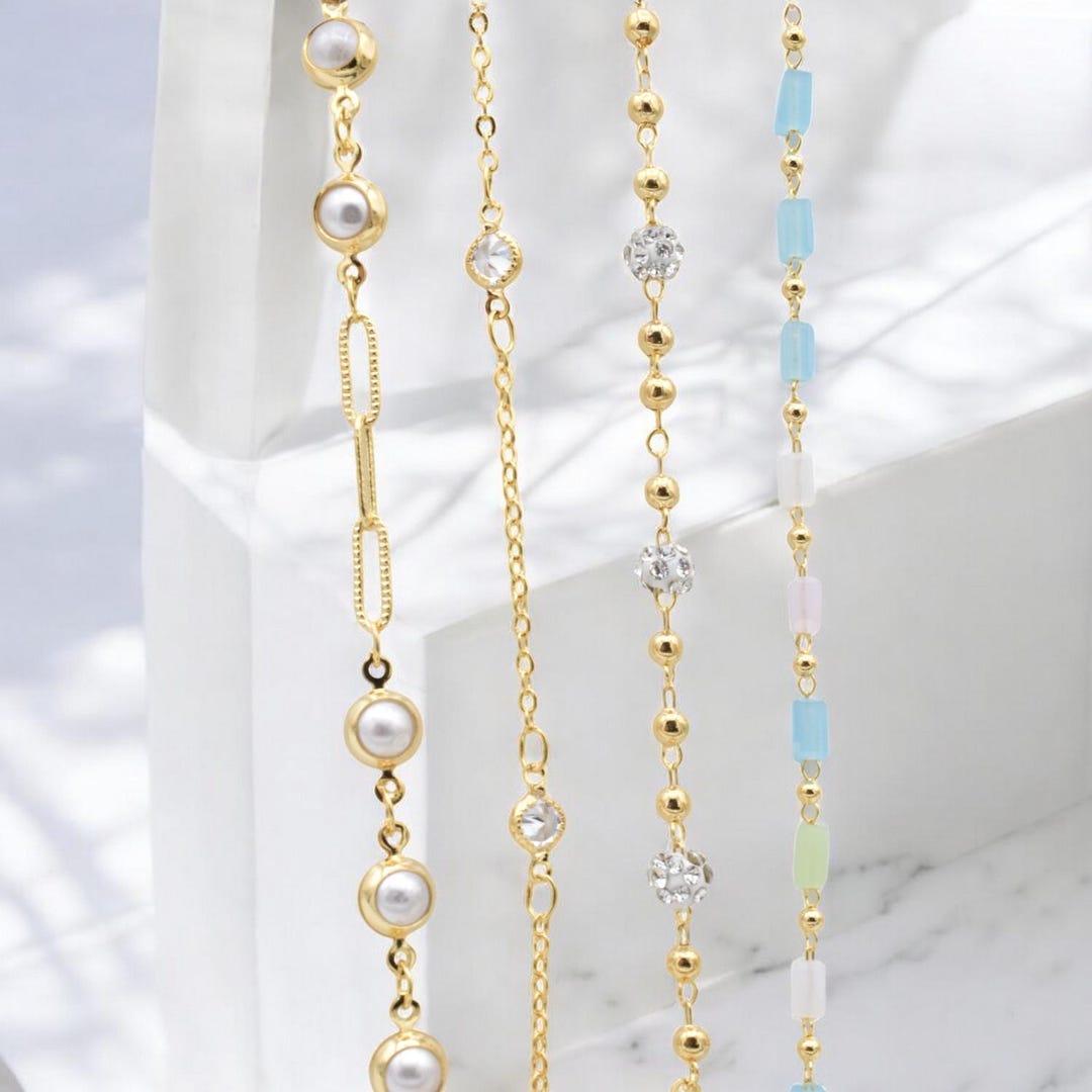 Gold Filled Alternative Chain, 18k Jewelry Chains - Pearl, Pave, Stone ...