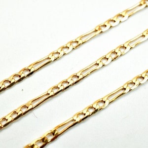 3 Foots 18K Pinky Gold Filled Alternative Chain Figaro Width 2mm Thickness 0.5mm Gold-Filled finding for Jewelry Making