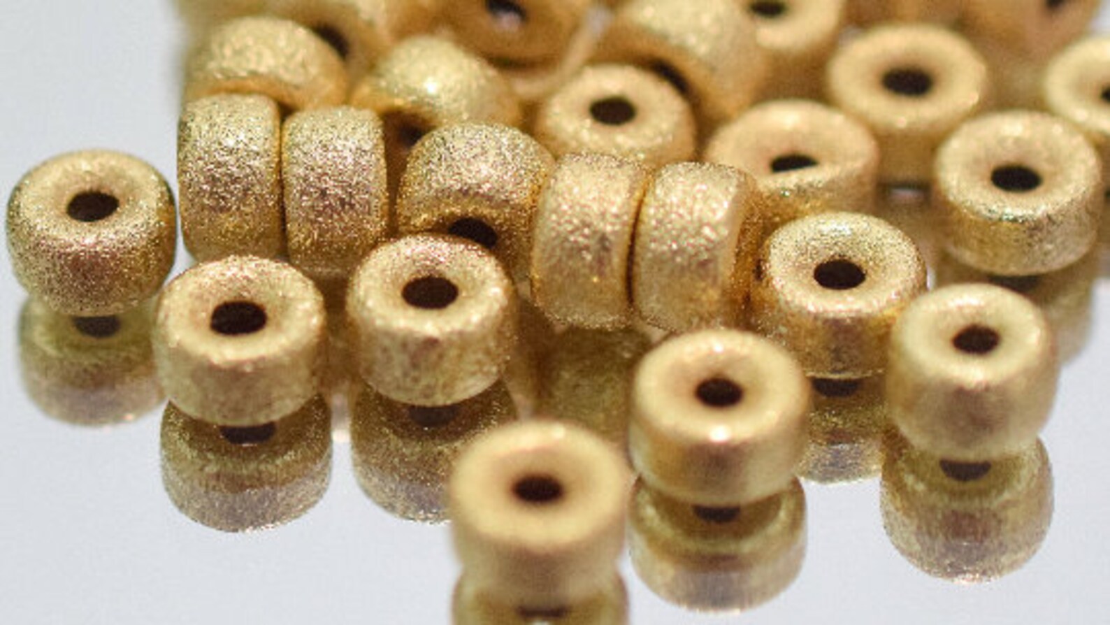 18K Gold Filled Rondel Spacer Beads Plain Beads Seamless Etsy