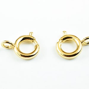 10 PCs 18K Gold Filled Alternative Findings, Spring Clasp, Various Sizes, 6mm, 9mm, 10mm , 12mm Findings Beads Jewelry USA Seller