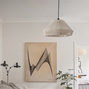 Farmhouse lighting, modern chandelier, macrame lamp shade, macrame light