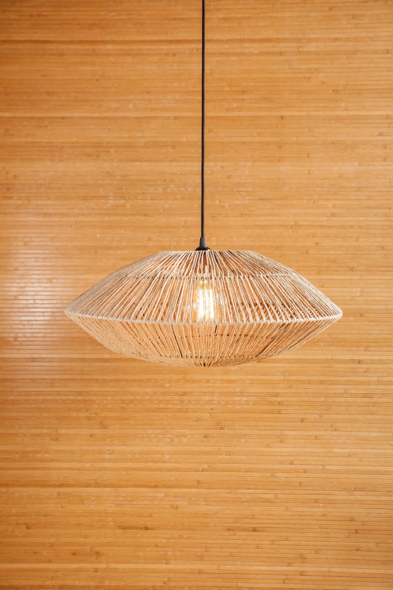 Pendant ceiling light rustic lamp shade modern ceiling Etsy