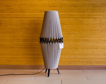 Handmade Boho Floor Lamp, Woven Lamp Shade, Living Room Lighting