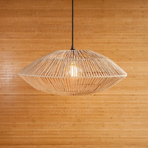 Pendant ceiling light, rustic lamp shade, modern ceiling light, rope light, macrame chandelier, plug in ceiling light, boho light fixture
