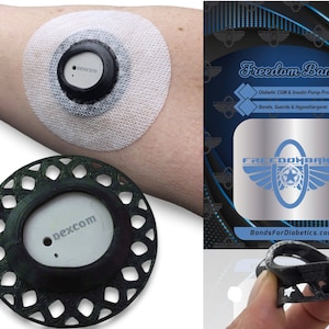 Dexcom G7 & Stelo Flexible CGM Cover Shield Overlay Guard Reusable + 2 Sample Adhesive Patches Transmitter Tapes Guard Armor Case
