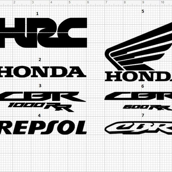Autocollants Honda | Logo Honda | Autocollants de moto | Autocollants de moto en vinyle | N'importe quelle couleur N'importe quelle taille | Vélo | RBC | Logo Repsol | Autocollant Honda