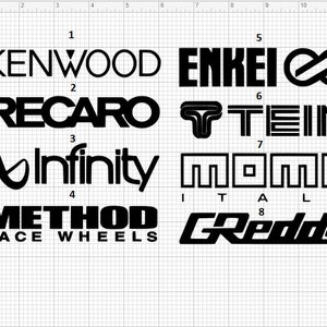 Car Sponsor Decals | Kenwood| Infinity | Recaro  | Enkei | Momo | Tein | Greddy  | Methood | Motorcycle Sponsor Decals | Car Sticker