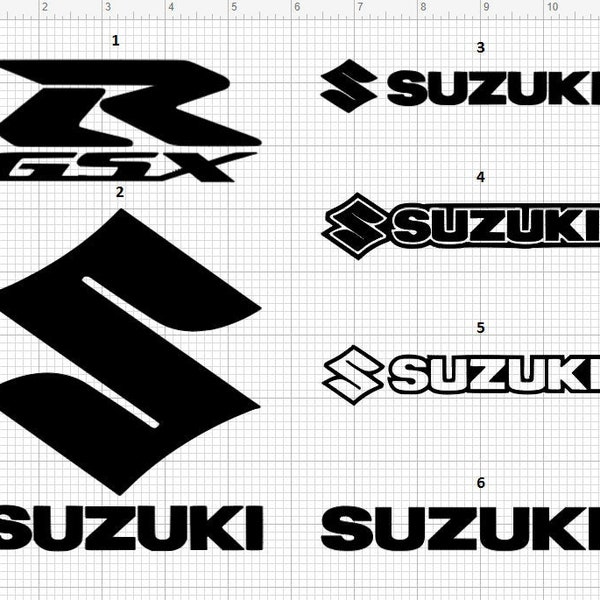 Suzuki Decals | Suzuki Logo | Motorcycle Decals | Vinyl Motorcycle Decals | Any Color Any Size | Bike | GSXR | GSXR Logo | Suzuki Sticker