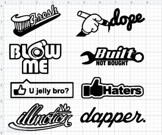 JDM Decals JDM Stickers Fresh Blow Me U Jelly Bro Illmotion Dope Built Not  Bought Haters Dapper JDM Vinyl Decals -  UK