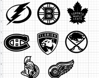 NHL Atlantic Division Decals | NHL Hockey | Lightning | Bruins | Maple Leafs | Canadiens | Panthers | Sabres | Red Wings | Senators | NHL