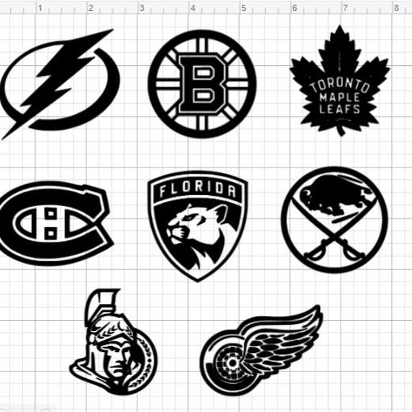 NHL Atlantic Division Decals | NHL Hockey | Lightning | Bruins | Maple Leafs | Canadiens | Panthers | Sabres | Red Wings | Senators | NHL