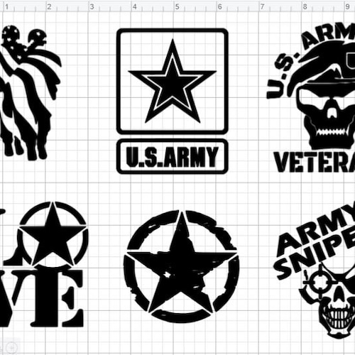 Army Vinyl Decals USA U.S Army U.S Army Veteran Love Etsy