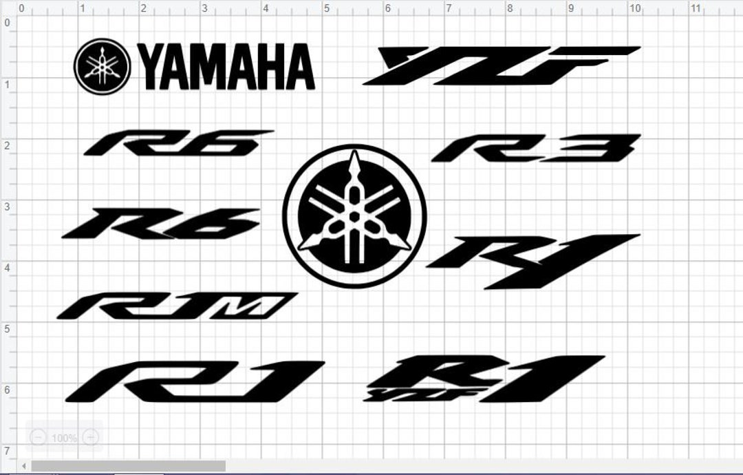 2x Yamaha Logo Vinyl Sticker Decal 6 8 10 12 16 20 23 Multiple Colors