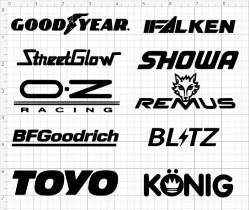 Car Sponsor Decals Goodyear Streetglow OZ Racing Etsy Australia