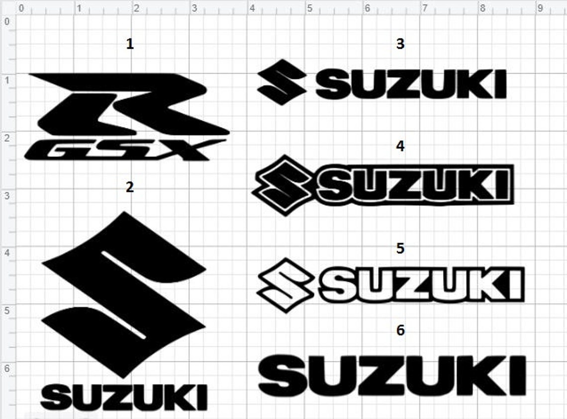 Suzuki Decals Suzuki Logo Motorcycle Decals Vinyl Etsy