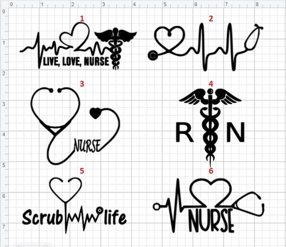 Nurse Vinyl Decals Live Love Nurse Nurse Decal Scrub Life RN Nurse