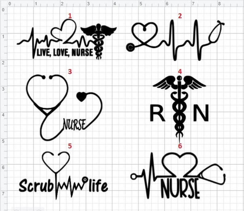 Nurse Vinyl Decals Live Love Nurse Nurse Decal Scrub Etsy