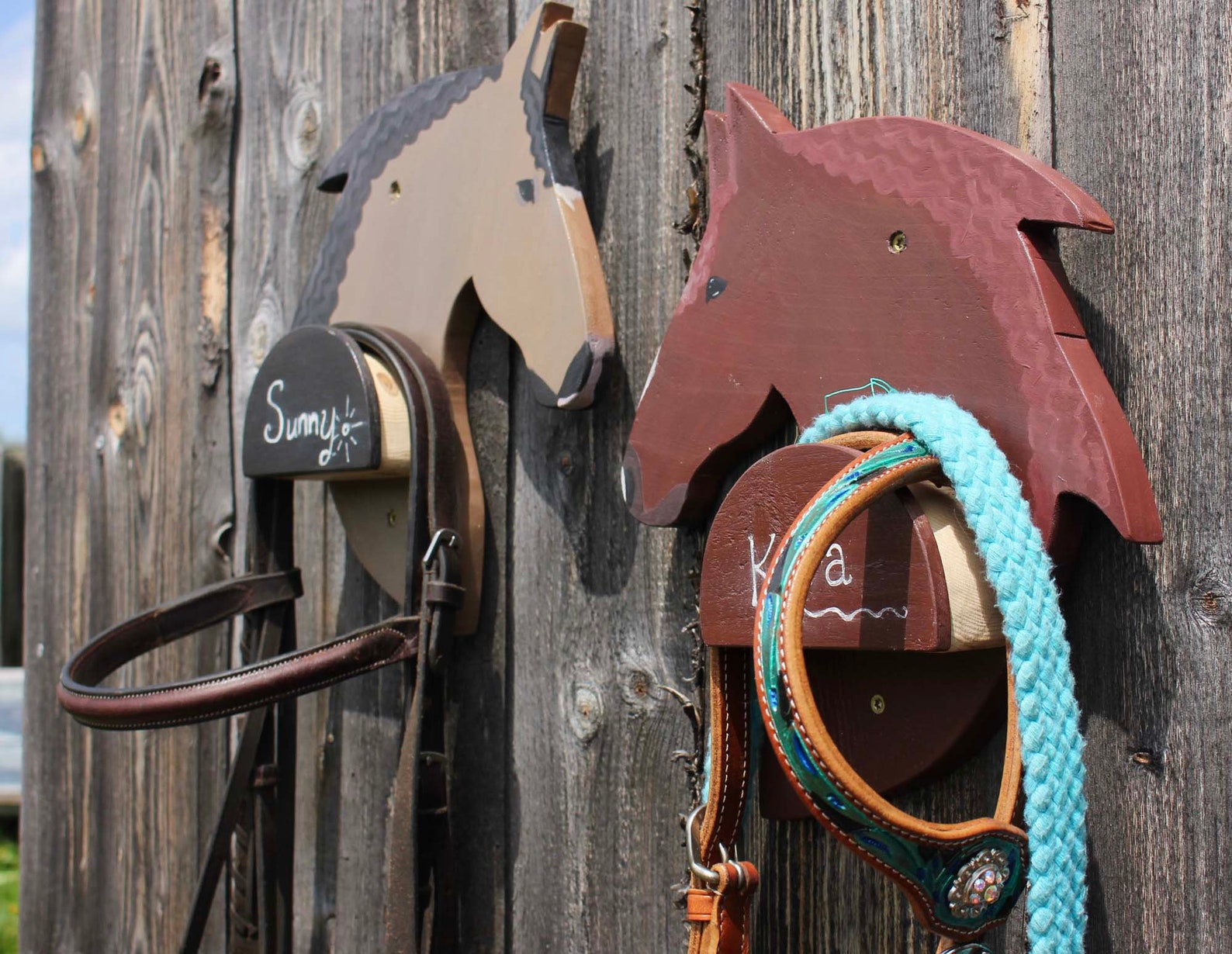 Horse Head Bridle Rack Custom Horse Portrait Tack Room Etsy