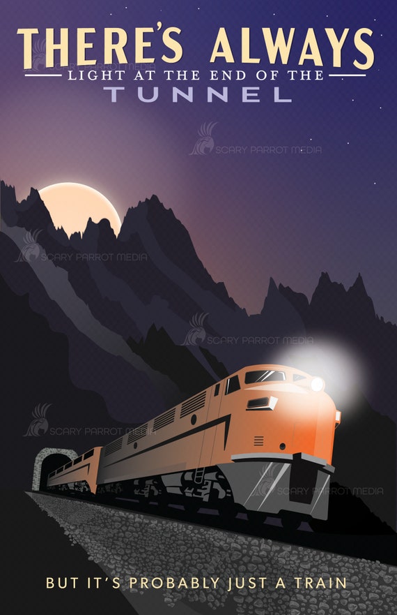 Light At The End Of The Tunnel De Motivational Etsy Uk