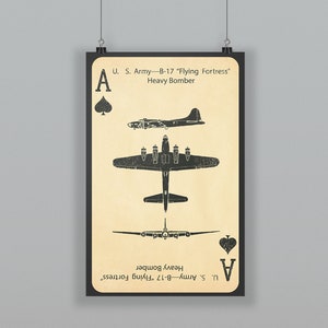 Póster de cartas B-17 Flying Fortress