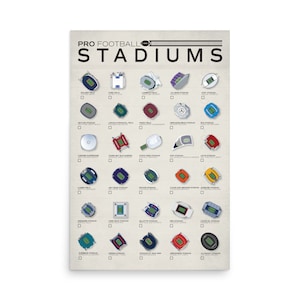 Poster Liste de contrôle du stade de football - NFL - Football professionnel