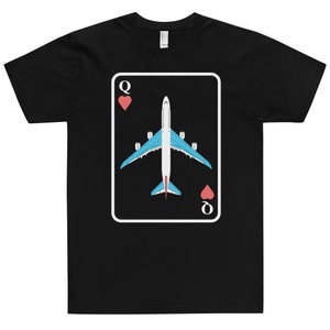 747, Boeing, Rainha dos Céus, cartas de baralho, camiseta