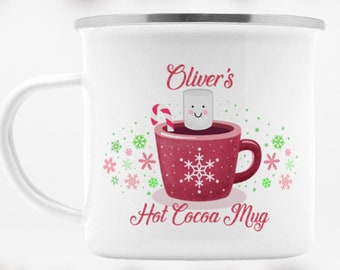 Personalized Hot Cocoa Mug, Hot Chocolate Mug, Grandkids Mug, Kids Cocoa, Little Kids Mug, Custom Christmas Childs Mug, Custom Mug