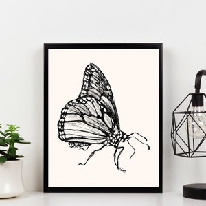 Butterfly apothecary drawing - Butterfly Print -  Download and Print, Printable Art - Insect Sketches -Mix and Match Gallery Wall - Bug Art