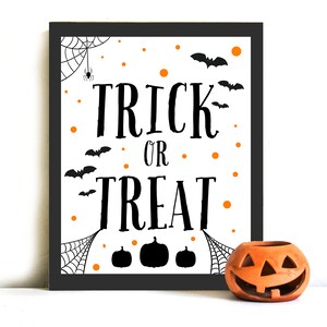 Trick or Treat Art - Halloween Decor - Download and Print