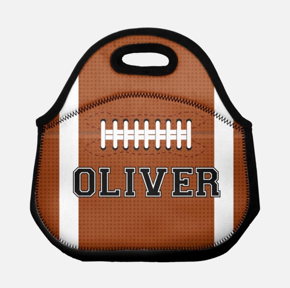 Personalized Football Lunch Box Football Lunch Tote Sports Etsy