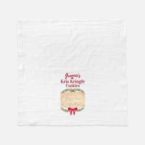 Christmas Tea Towel Family Recipe Tea Towel Custom Tea Towel Family Gift Baker's Gift New home gift Personalized Family Recipe image 2