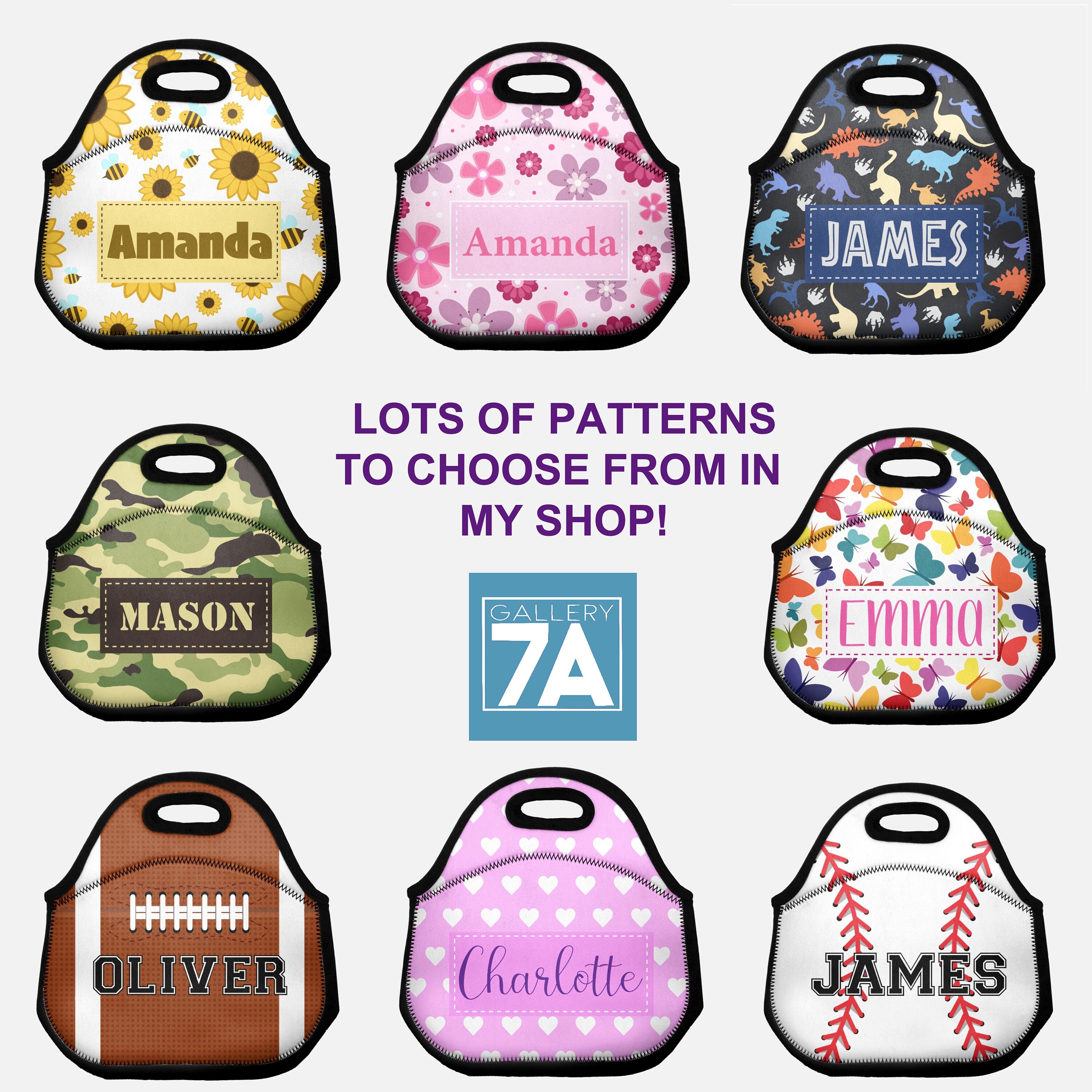 Personalized Patriotic Lunch Box USA Flag Lunch Tote Proud Etsy