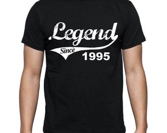 ULTRABASIC Men's Graphic T-Shirt Legend Since 1995 29th Birthday Gift 1995 Short Sleeve Vintage Tee 29 Years Novelty